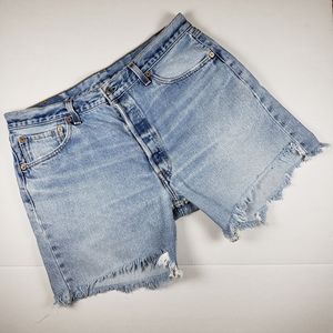 Vintage Light Wash Levi's 501 Jean Shorts